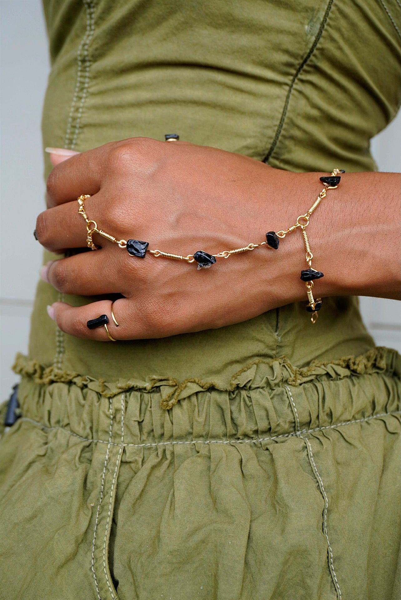 Black Tourmaline Hand Adornment