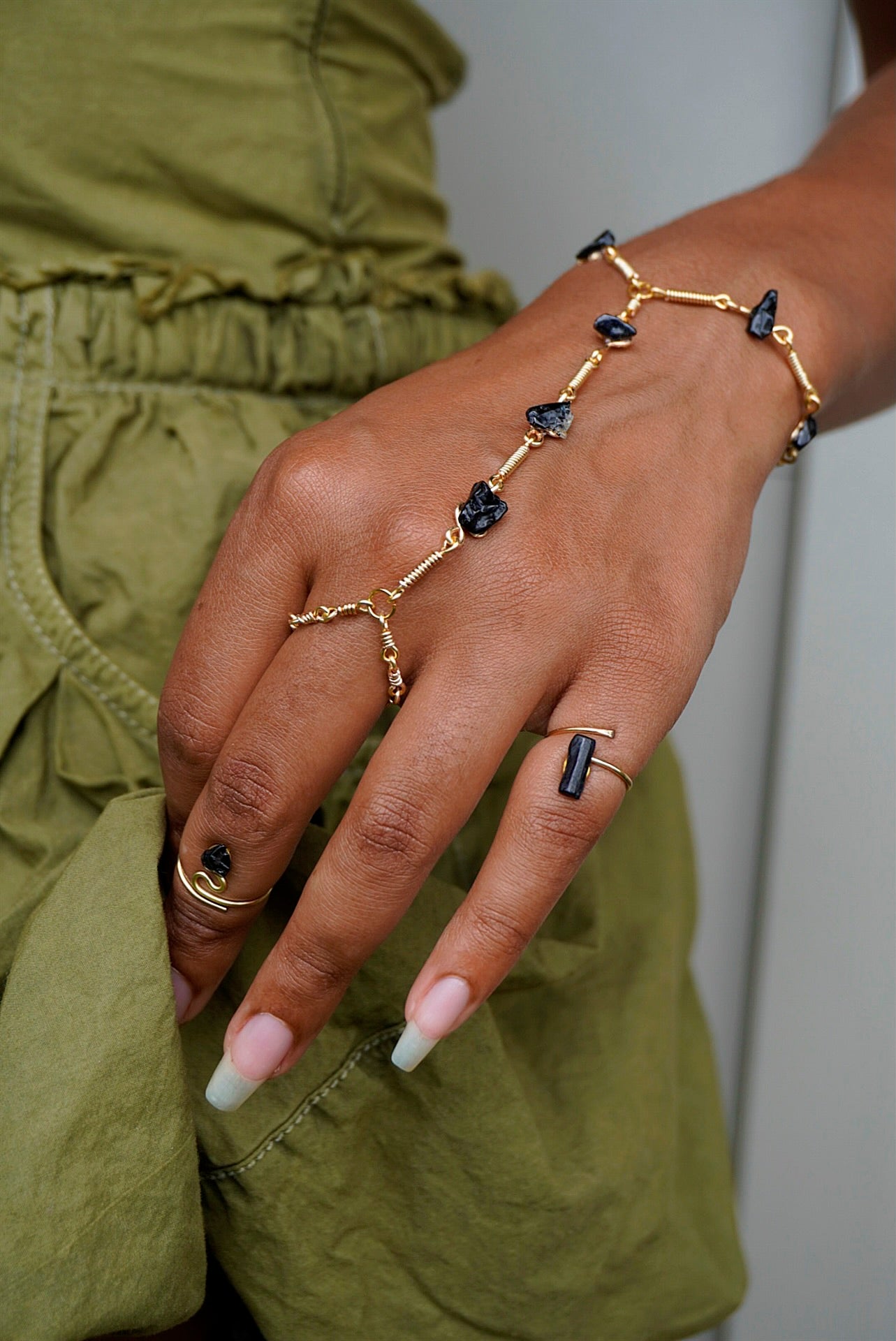 Black Tourmaline Hand Adornment